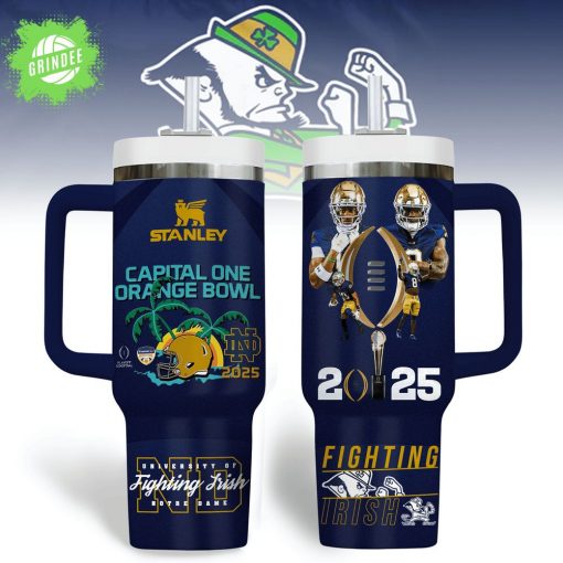 40oz Tumbler With Handle – Capital One Orange Bowl, Fighting Irish