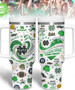 40oz Tumbler With Handle – Notre Dame Fighting Irish, Here We Come