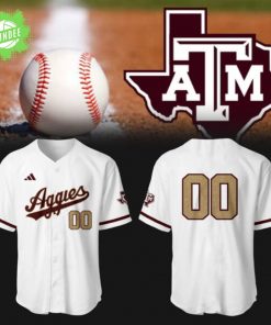 Aggies Limited Edition Custom Number Baseball Jersey Personalized