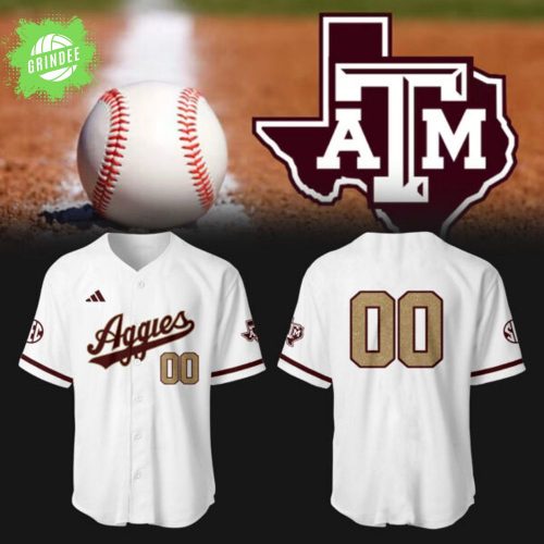 Aggies Limited Edition Custom Number Baseball Jersey Personalized