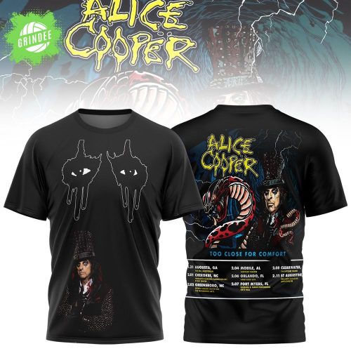 Alice Cooper Too Close for Comfort 3D T-shirt Limited Edition