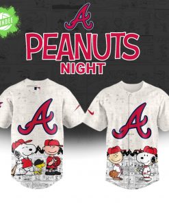 Atlanta Braves “75th Anniversary of Peanuts” Snoopy Special Edition Baseball Jersey