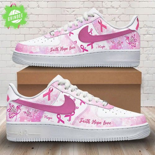 Breast Cancer Premium AF1 Shoes “Faith, Hope, Love” Limited Edition