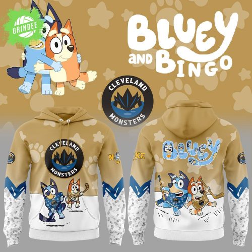 Cleveland Monsters Bluey and Bingo Limited Edition Hoodie