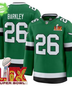 Eagles Kelly Green Hockey Premium NHL Jersey V2 Super Bowl Edition