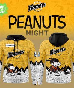 Fort Wayne Komets 75th Anniversary of Peanuts Yellow Limited Edition Hoodie