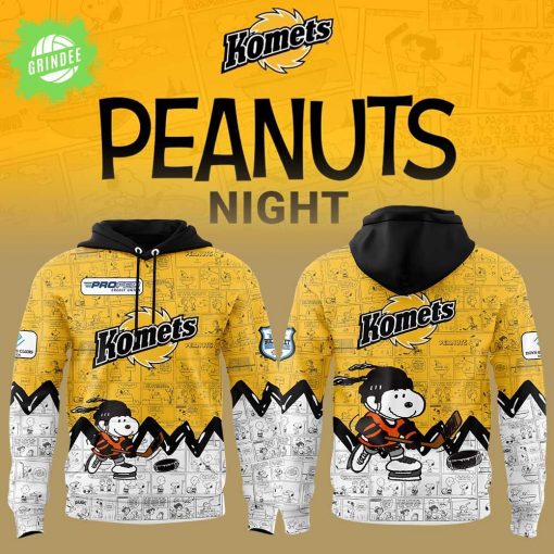 Fort Wayne Komets 75th Anniversary of Peanuts Yellow Limited Edition Hoodie