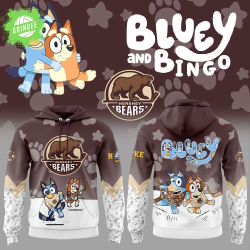 Hershey Bears Bluey and Bingo Hoodie Limited Edition