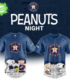 Houston Astros MLB x 75th Anniversary of Peanuts Limited Edition Baseball Jersey 2025