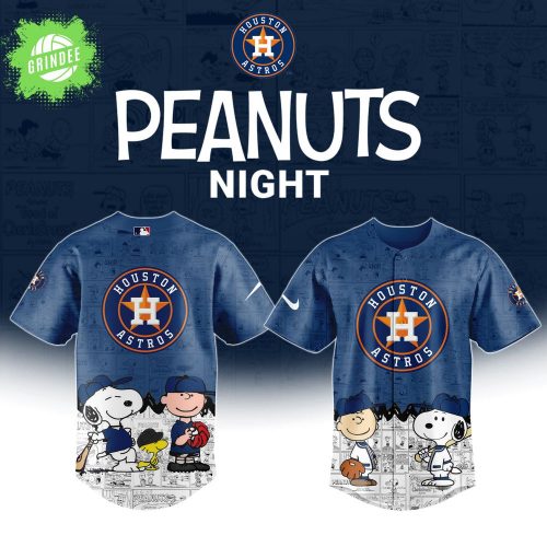 Houston Astros MLB x 75th Anniversary of Peanuts Limited Edition Baseball Jersey 2025