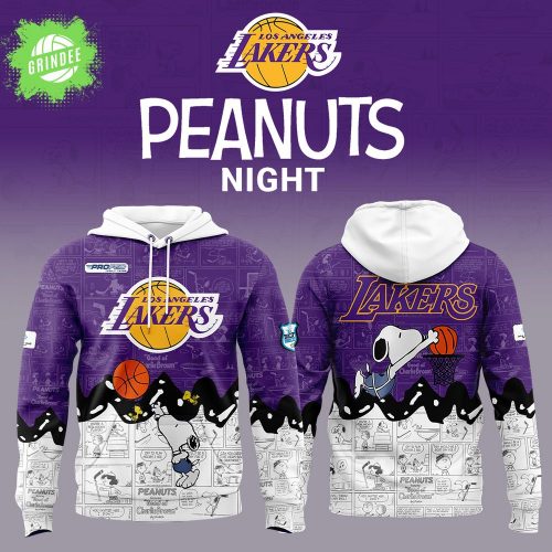 Los Angeles Lakers 75th Anniversary of Peanuts Limited Edition Hoodie