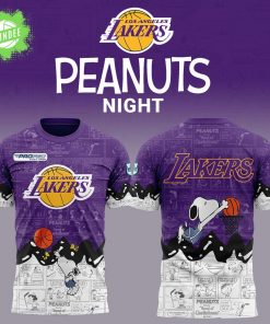 Los Angeles Lakers 75th Anniversary of Peanuts Limited Edition T-shirt