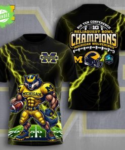 Michigan Wolverines Football 3D T-Shirt – College Football Apparel