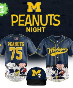 Michigan Wolverines x Peanuts Night Jersey “Celebrating the 75th Anniversary of Peanuts” Limited Edition