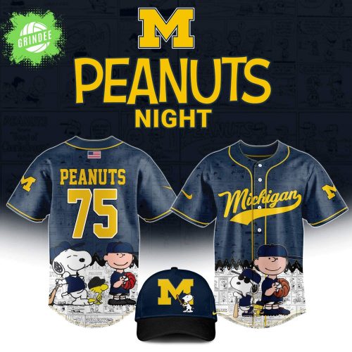 Michigan Wolverines x Peanuts Night Jersey “Celebrating the 75th Anniversary of Peanuts” Limited Edition