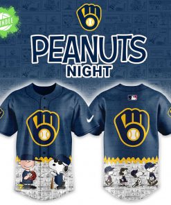 Milwaukee Brewers x 75th Peanut Anniversary Baseball Jersey Limited Edition