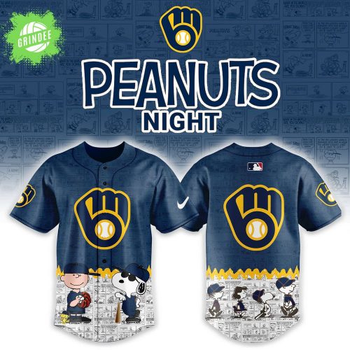 Milwaukee Brewers x 75th Peanut Anniversary Baseball Jersey Limited Edition