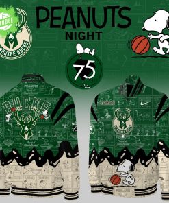 Milwaukee Bucks 75th Anniversary of Peanuts Limited Edition Bomber Jacket