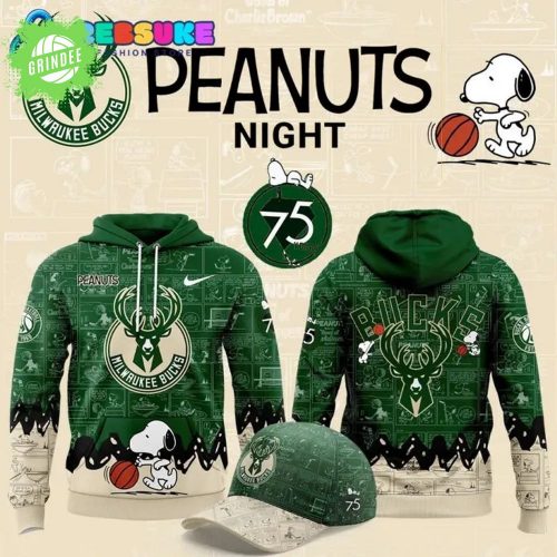 Milwaukee Bucks 75th Anniversary of Peanuts Limited Edition Hoodie