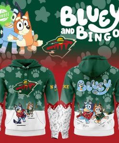 Minnesota Wild Bluey and Bingo Hoodie Limited Edition