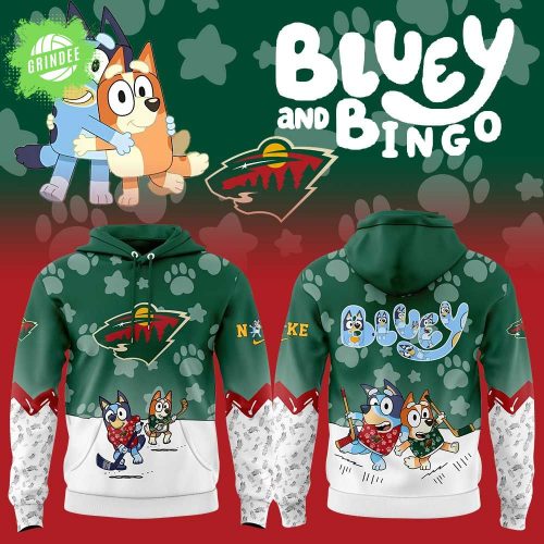 Minnesota Wild Bluey and Bingo Hoodie Limited Edition