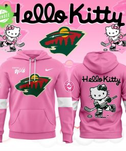Minnesota Wild x Hello Kitty Night Pink Version Hoodie Limited Edition