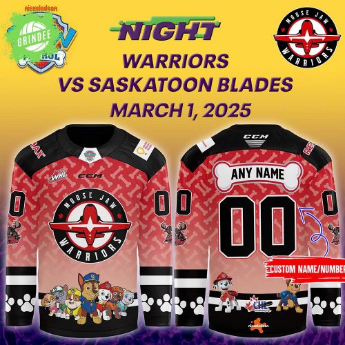 Moose Jaw Warriors x 2025 Nickelodeon Nights for Children’s Miracle Network Premium Limited Edition Personalized Jersey