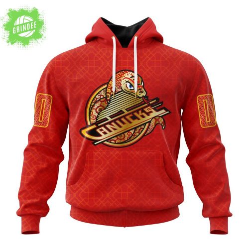 NHL Vancouver Canucks Lunar New Year 2025 Snake Design Hoodie