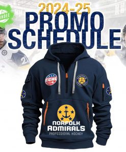 Norfolk Admirals New 2025 Promo Schedule Hoodie Limited Edition