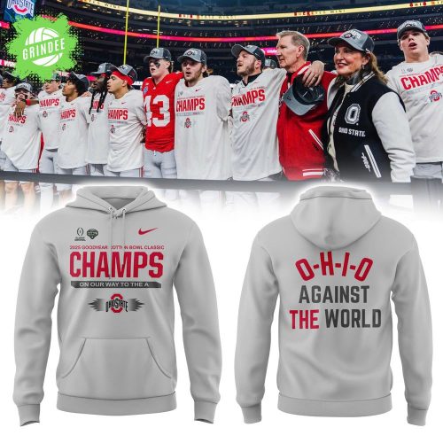 Ohio State Cotton Bowl Champs 2025 Grey Club Fleece Hoodie – Official Champion