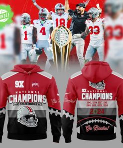 Ohio State Football 2024 College Football Playoff National Champions Red/Black Hoodie