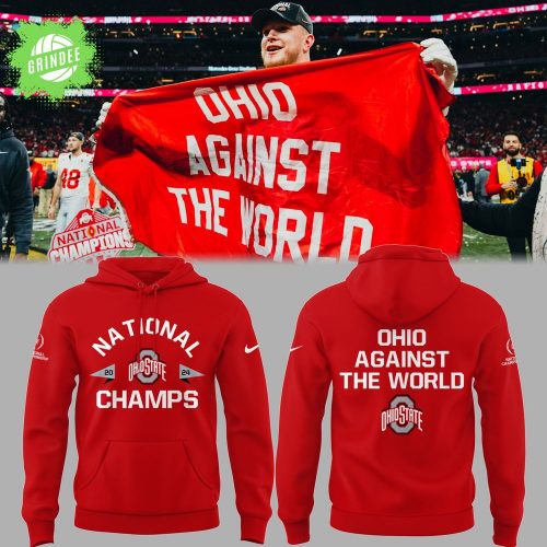 Ohio State Football “Ohio Against The World” Limited Edition Red Hoodie