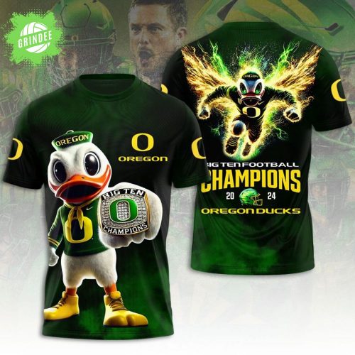 Oregon Ducks Football 3D T-Shirt – College Sports Apparel