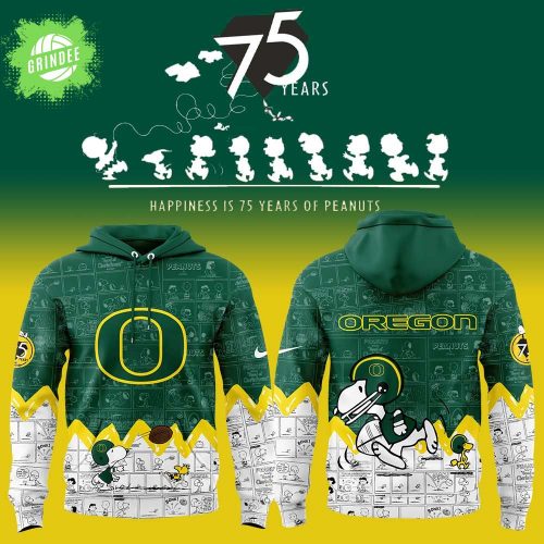 Oregon Football 75th Anniversary of Peanuts Limited Edition Hoodie