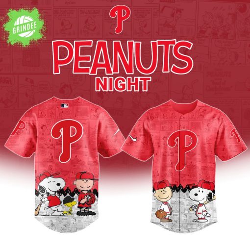 Philadelphia Phillies MLB x 75th Anniversary of Peanuts Limited Edition Baseball Jersey 2025