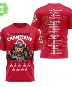Premium Ohio State Cotton Bowl Classic 3D Champion Shirt