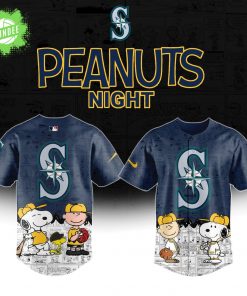 Seattle Mariners MLB x 75th Anniversary of Peanuts Limited Edition Baseball Jersey 2025