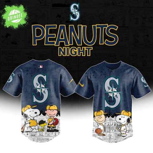 Seattle Mariners MLB x 75th Anniversary of Peanuts Limited Edition Baseball Jersey 2025