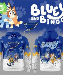 St. Louis Blues Bluey and Bingo Hoodie Limited Edition