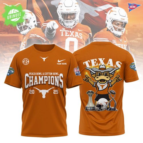 Texas Peach Bowl & Cotton Bowl Champion 2025 3D T-Shirt