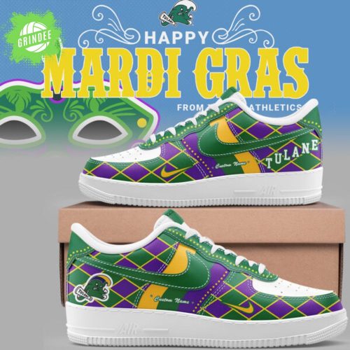 Tulane Baseball Limited Edition “Mardi Gras 2025” Special Design AF1 Shoes