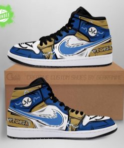 Vegeta AJ1 Sneakers Custom Ki Blast Blue Limited Edition