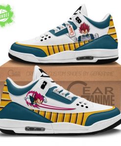 Vegeta Super Saiyan God AJ3 Sneakers Custom Kicks Limited Edition
