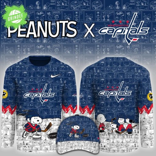 Washington Capitals x Peanuts 75 Years Anniversary Limited Edition Hockey Jersey