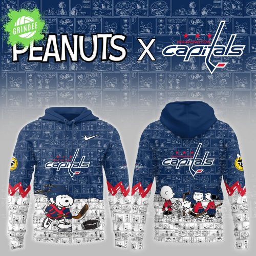 Washington Capitals x Peanuts 75 Years Anniversary Limited Edition Hoodie