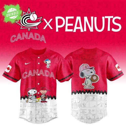 2025 Canada Baseball Team X Peanuts World Baseball Classic Nike Red Jersey Limited Edition