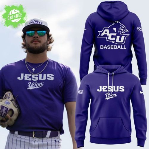 ACU Baseball X Jesus Won Hoodie 2025 Faith Edition