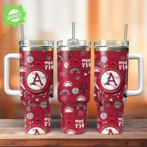 Arkansas Razorbacks NCAA Sports Custom Stanley 40oz Stainless Steel Tumbler