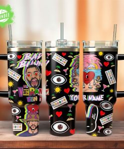 Bad Bunny Black Stanley Quencher 40oz Stainless Steel Tumbler 2025