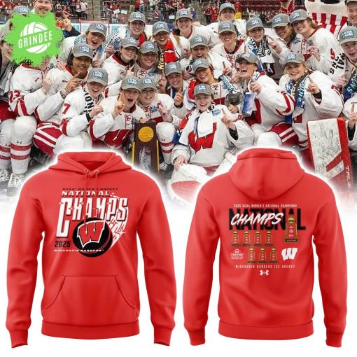 Badgers 2025 Women’s Hockey Tournament Champions Hoodie – College Hockey Gear